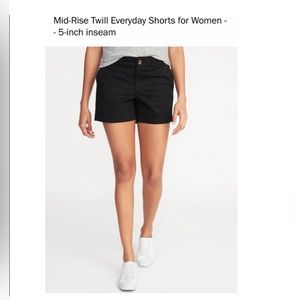 Old Navy Mid-Rise Twill Everyday Shorts